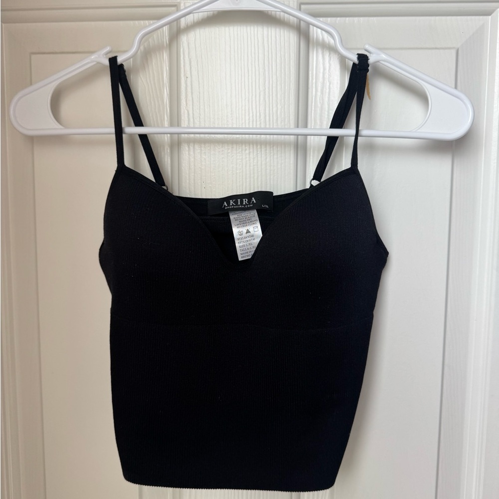 AKIRA Black Sleeveless Bustier Camisole